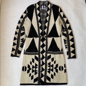 BCBG Max Azria Cardigan Tribal Sweater